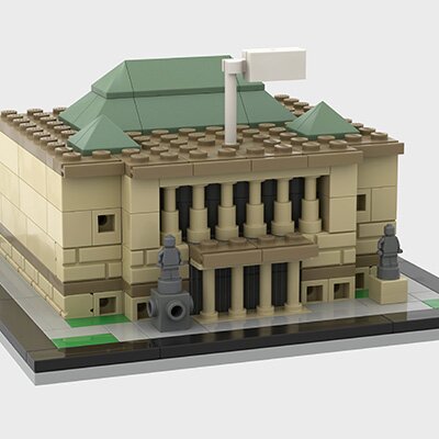 Gerendertes LEGO Modell vom Abgeordnetenhaus Berlin