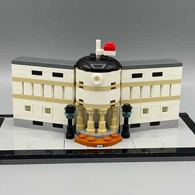 Gerendertes LEGO Modell vom Hessischer Landtag