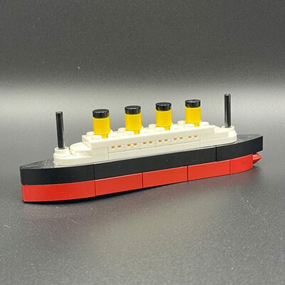 Gerendertes LEGO Modell von der Titanic