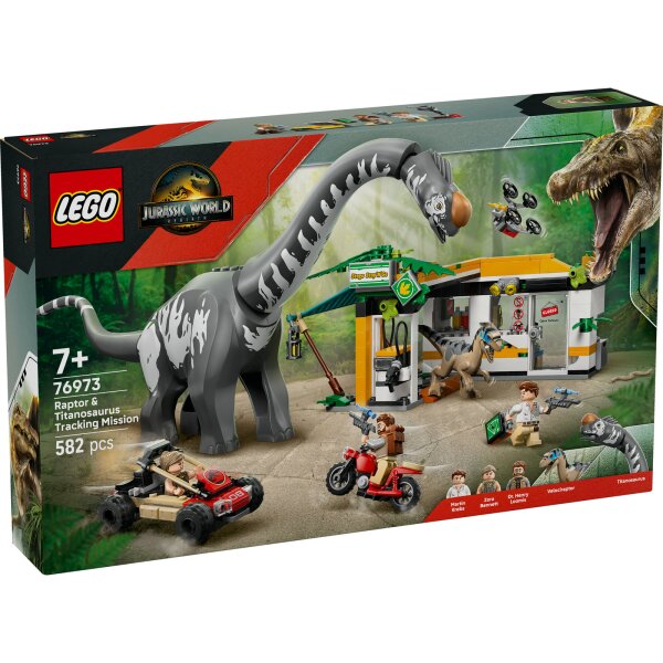 LEGO Jurassic World 76973 Raptor & Titanosaurus: Große Fährtensuche