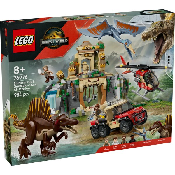 LEGO Jurassic World 76976 Spinosaurier & Quetzalcoatlus: Hubschrauber-Einsatz