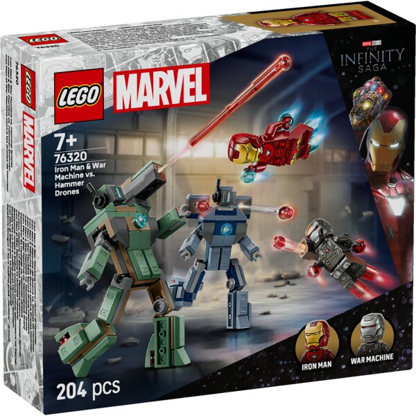 LEGO Marvel 76320 Iron Man & War Machine vs. Hammer-Drohnen