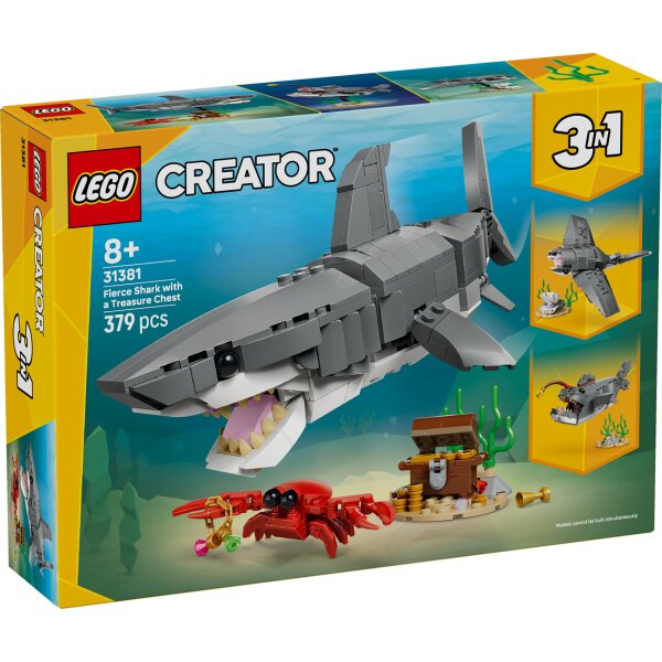 LEGO Creator 31381 Wilder Hai mit Schatztruhe