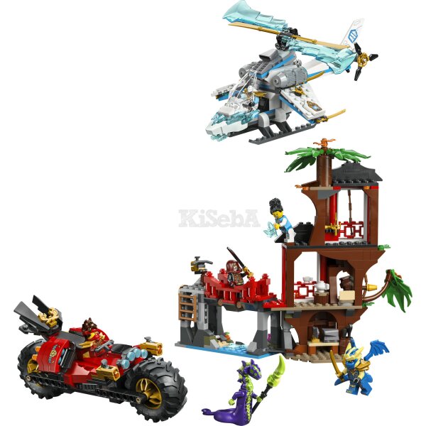 LEGO Ninjago 71857 Showdown am Baumhaus mit dem Ninja-Bike