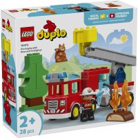 LEGO DUPLO Town 10473 Fire Engine with Hose and Firefighter
