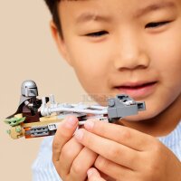 LEGO Star Wars 75436 Der Mandalorianer und Grogu auf ihrem Speeder Bike