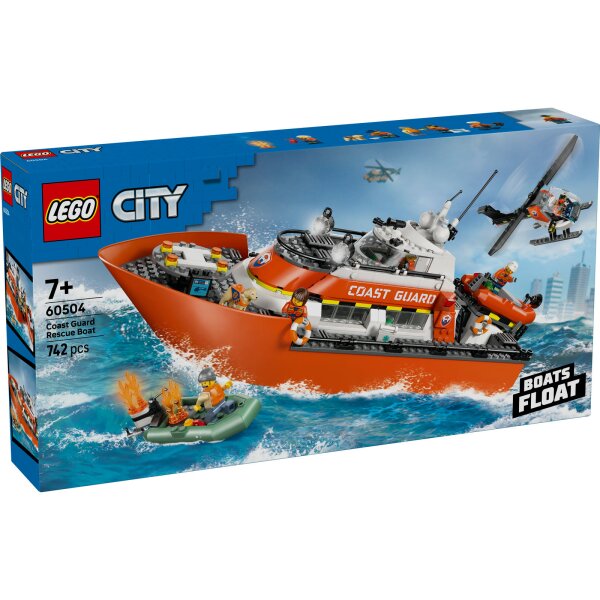LEGO City 60504 Rettungsboot der Küstenwache mit Hubschrauber