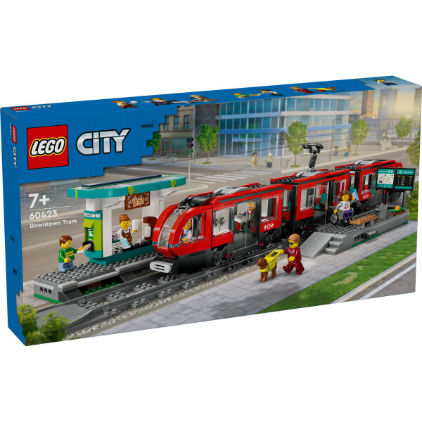 LEGO City 60423 Straßenbahn mit Haltestelle (Gebraucht mit Karton)