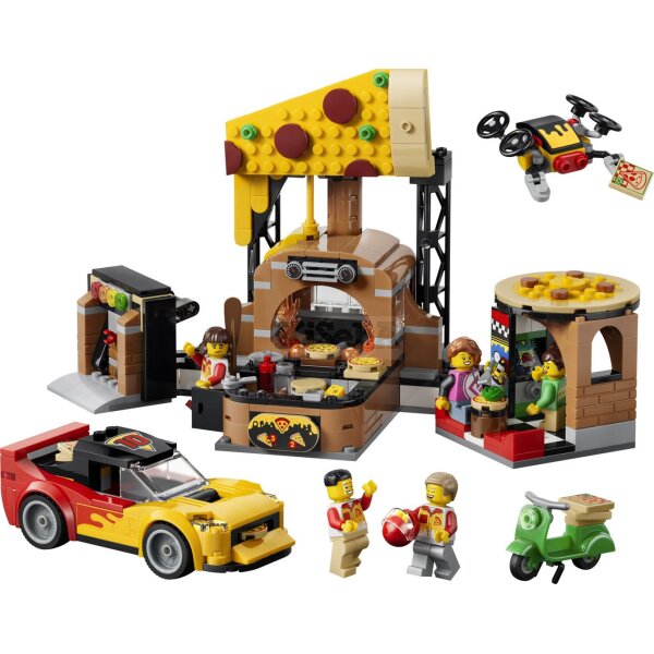 LEGO City 60496 Pizza-Liefererlebnis mit Fahrzeugen