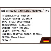 COBI 6287 Drb Class 52 Dampf Lokomotive und Eisenbahnsignal