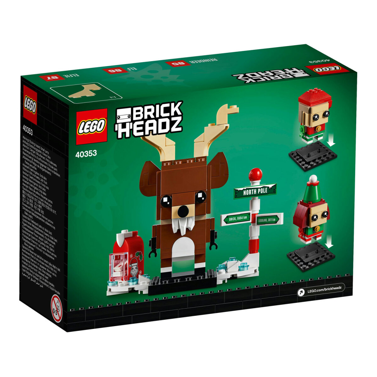 lego brickheadz reindeer elf and elfie