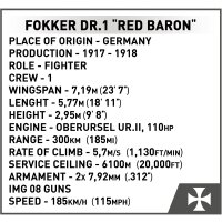 COBI 2986 Fokker Dr.1 Red Baron Great War Historical Collection