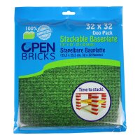 Open Bricks Baseplate 32x32 Lawn Duo-Pack