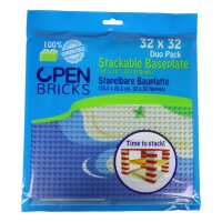 Open Bricks Baseplates 32x32 curved beach Duo-Pack