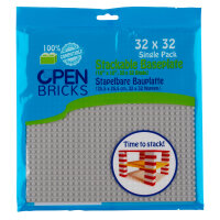 Open Bricks Baseplate 32x32 light grey Single-Pack