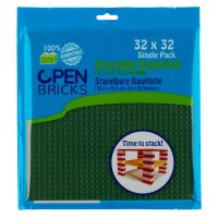 Open Bricks Baseplate 32x32 olive green Single-Pack