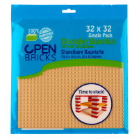 Open Bricks Baseplate 32x32 sand Single-Pack