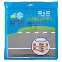 Open Bricks Streetplate 32x32 straight grey Single-Pack
