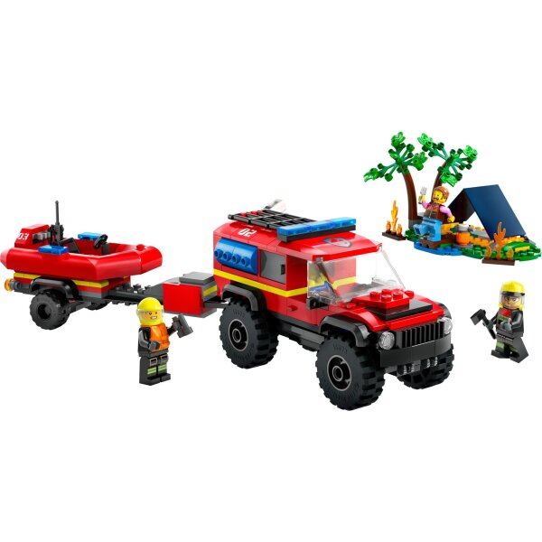 LEGO® City 60412 Feuerwehrgeländewagen mit Rettungsboot