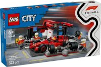 LEGO 60443 F1® Boxenstopp mit Boxencrew und Ferrari...