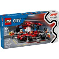 LEGO 60443 F1® Boxenstopp mit Boxencrew und Ferrari Flitzer LEGO City