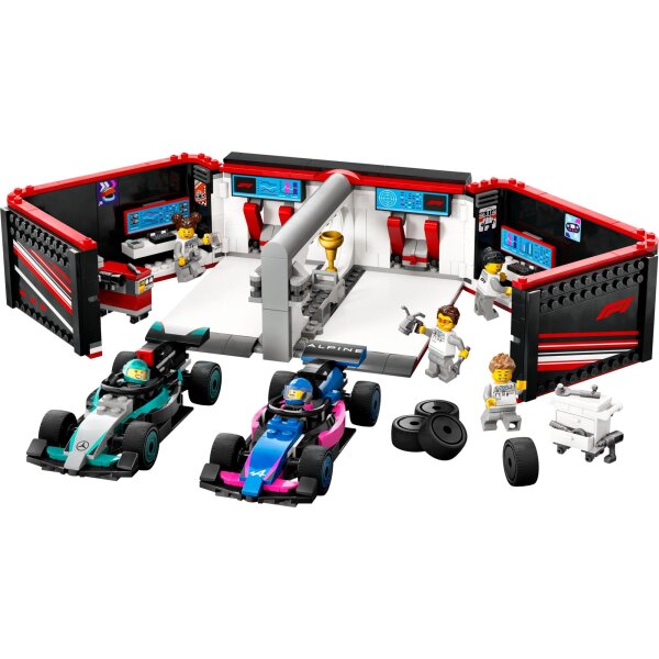 LEGO 60444 F1® Garage mit Mercedes-AMG & Alpine Rennautos LEGO City